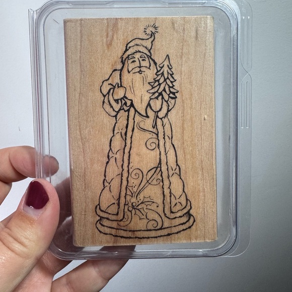 stampendous Other - Retired Stampendous Forest Santa Rubber Stamp P176 (2012)